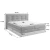 Livetastic POSTELJA BOXSPRING 180 cm  x 200 cm , les, tekstil, leseni material svetlo siva