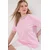 Trendyol Curve Ženska majica Tbbss25Bf00021, Roze