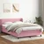 Vidaxl Box spring postelja z vzmetnico roza 140x210 cm žamet