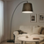 SKAFTET Osnova podne lampe, luk, crna