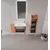HANAH HOME Kupatilski ormarić sa umivaonikom i ogledalom (2 komada) Perla 80 337