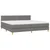 Vidaxl Box spring postelja z vzmetnico temno siva 200x200 cm blago