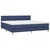 Vidaxl Box spring postelja z vzmetnico LED modra 200x200 cm blago