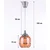 Brilagi - LED luster na sajli GLASS 1xE27/60W/230V prečnik 14 cm srebrna/zadimljeno-smeđa