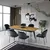 Hanah Home LR 951 Trpezarijski sto, Braon-Crni