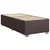 Vidaxl Box spring postelja z vzmetnico temno rjava 100x200 cm blago