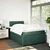 Vidaxl Box spring postelja z vzmetnico temno zelena 120x200 cm žamet