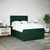 Vidaxl Box spring postelja z vzmetnico temno zelen 140x190 cm žamet