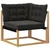 Set vanjskih sofa s jastukom 8 pcs Bijela i crna