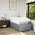 Vidaxl Box spring postelja z vzmetnico svetlo siv 100x200 cm blago