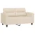 2-dijelni set sofa s jastucima bež od mikrovlakana