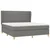 Vidaxl Box spring postelja z vzmetnico temno siva 180x200 cm blago