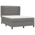Vidaxl Box spring postelja z vzmetnico temno siva 140x200 cm blago