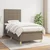 Vidaxl Box spring postelja z vzmetnico taupe 90x190 cm blago