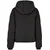 Womens Oversized Diamond Quilted Hooded Jacket Black
