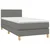 shumee Box spring postelja z vzmetnico LED temno siva 90x200 cm blago