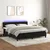 Vidaxl Box spring postelja z vzmetnico LED črna 180x200 cm žamet