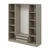 Hanah Home ormar sa reflektujućim staklom Nisa 20618, 180 cm, peščar