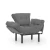 Atelier del Sofa Fotelja Nitta 95x85x70cm Siva
