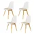 Hanah Home SND3016 set trpezarijskih stolica 4 kom, bela/hrast
