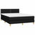 Krevet box spring s madracem LED crni 140x200 cm od tkanine