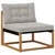 Set vanjskih sofa s jastukom 4 pcs Prirodna i svijetlo siva