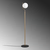 Opviq Podna lampa Tulip 13816, 30 x 30 x 168 cm, 250 cm Kabl, E27, Zlatne boje