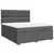 Vidaxl Box spring postelja z vzmetnico temno siva 180x200 cm blago