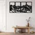 WallXpert metalni zidni ukras 5318, planinski venac u 4 panela, 100 x 50 cm, crni