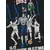 AND1 Majica Core Retro modra/svetlo siva/zelena/črna