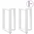Noge za blagovaonski stol T-oblika 2 kom Bijele 50x35x(72-73) cm Čelik
