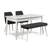 HANAH HOME Trpezarijski set Santiago White Antracite