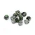 Kockice Chessex - Gemini - Black-Grey & Green - Dice Block 16mm (12)