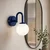 Opviq zidna lampa Loop-20451-G, 1 × E27, teget
