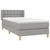 Vidaxl Box spring postelja z vzmetnico svetlo siv 100x200 cm blago