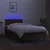 Greatstore Box spring postelja z vzmetnico LED temno rjava 90x200 cm blago