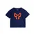 MINI RODINI Majica Bow 2512012860 Mornarsko modra Regular Fit