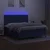 Vidaxl Box spring postelja z vzmetnico LED modra 180x200 cm blago