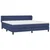 vidaXL Box spring postelja z vzmetnico modra 200x200 cm blago