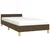 Vidaxl Posteljni okvir brez vzmetnice temno rjav 90x200 cm blago