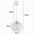 Brilagi - LED luster na sajli RETRO GLASS 1xE27/60W/230V O 25 cm bela/prozirna