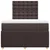 Vidaxl Box spring postelja z vzmetnico temno rjava 120x190 cm blago