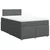 Vidaxl Box spring postelja z vzmetnico temno siva 120x200 cm blago