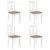 276409  5 Piece Dining Set MDF White (247625+247635)