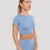GymBeam Women‘s Flow Crop Top Azure