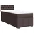 Vidaxl Box spring postelja z vzmetnico temno rjava 100x200 cm blago