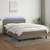 Vidaxl Box spring postelja z vzmetnico LED taupe 140x200 cm blago