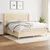 Vidaxl Box spring postelja z vzmetnico krem 180x200 cm blago