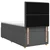 vidaXL Postelja boxspring z vzmetnico Temno siva 100 x 200 cm Blago
