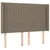 Krevet box spring s madracem LED smeđesivi 140x190 cm tkanina